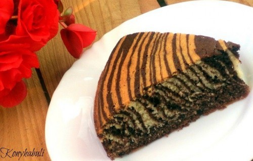 Zebra csikos torta